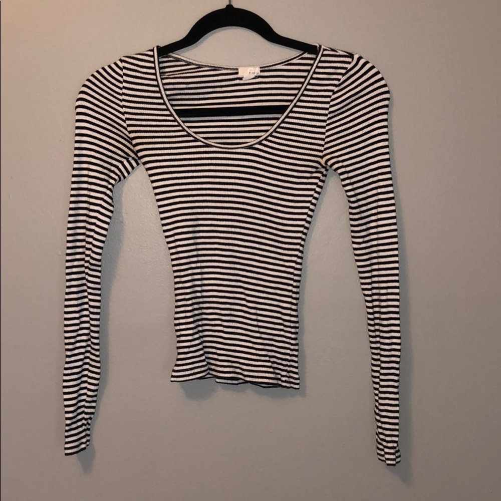black and white striped shirt